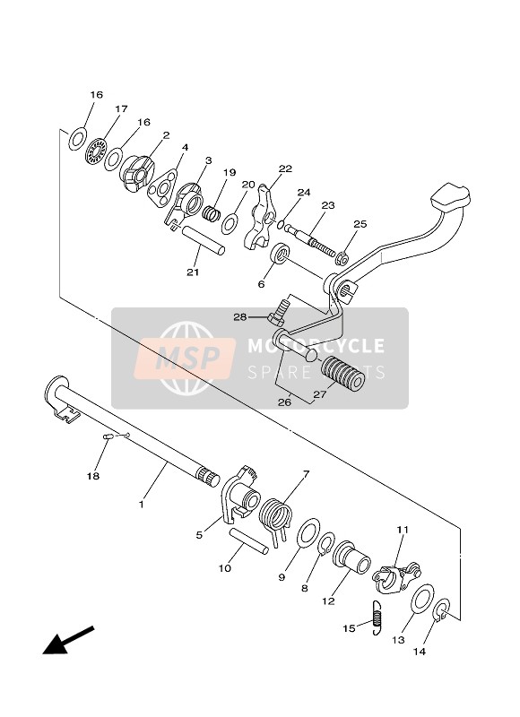 5HVE81730000, Schaltstift, Yamaha, 2